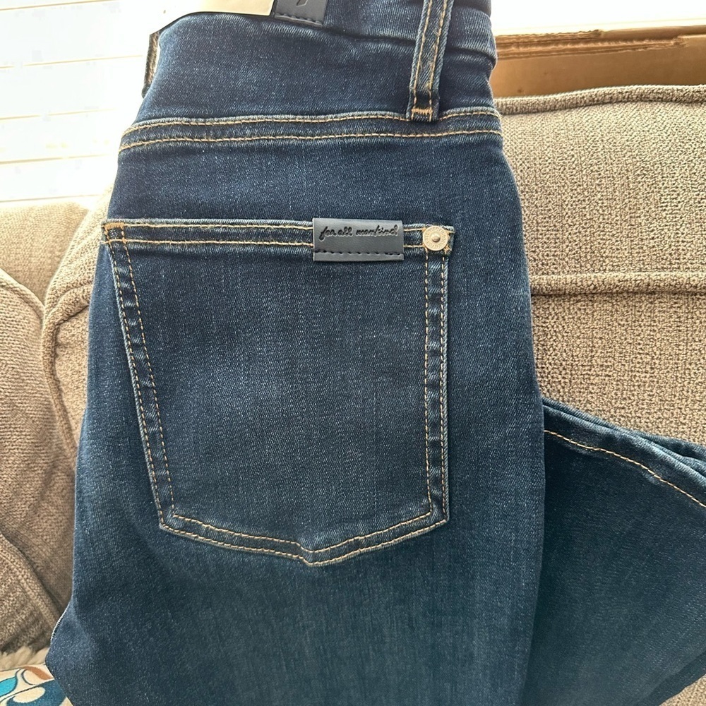 7 For All Mankind | Ultra High Rise Skinny Boot  No Filter Denim 24/32 - Picture 5 of 9